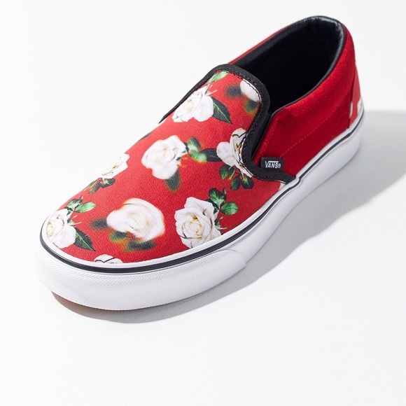 slip on vans floral